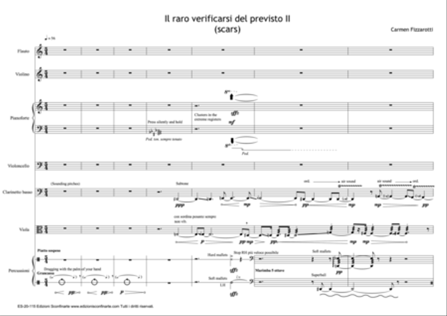 Carmen Fizzarotti: IL RARO VERIFICARSI DEL PREVISTO II (ES-20-115) - Score Only Small Ensemble scores gallery preview page 5