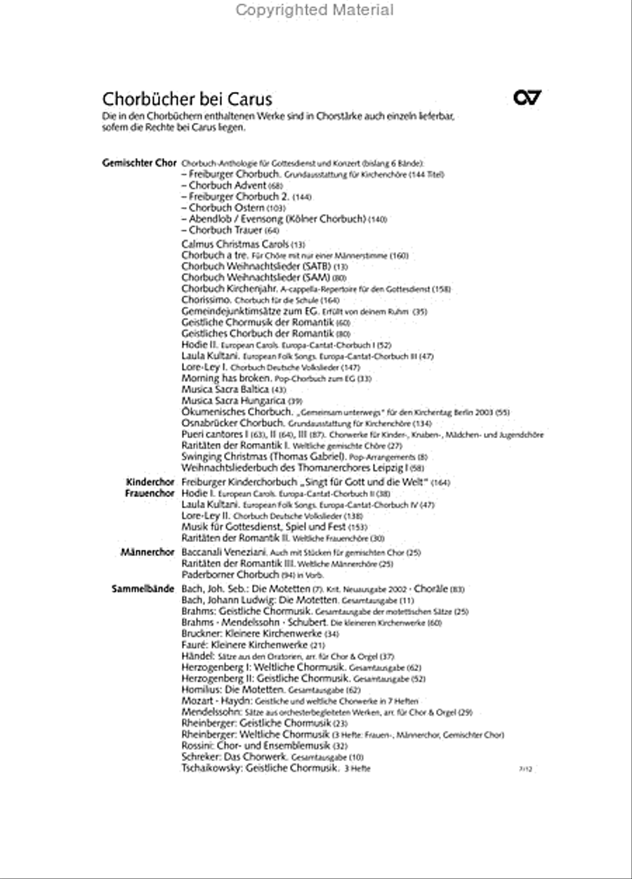 Calmus Christmas Carols Choir scores gallery preview page 61