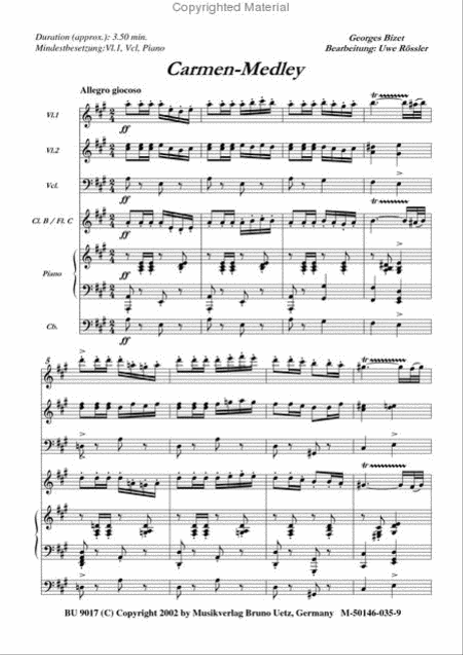 Carmen Medley Clarinet scores gallery preview page 2