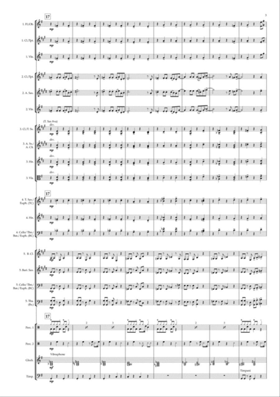 Cats On Mars Concert Band scores gallery preview page 3