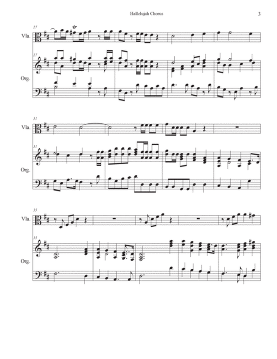 Hallelujah Chorus from "The Messiah" for Solo Viola & Organ image number null