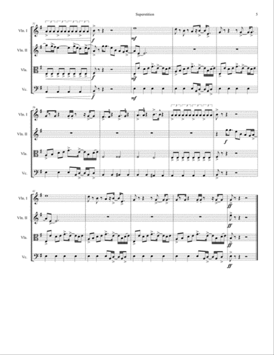 Superstition Superstition String Quartet scores gallery preview page 5
