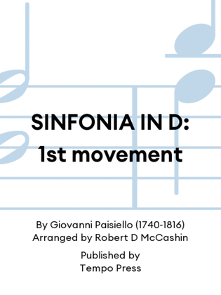 SINFONIA IN D: 1st movement