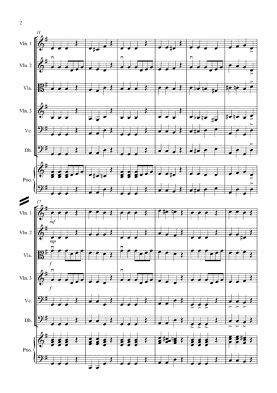 Jo's Jig for String Orchestra String Orchestra scores gallery preview page 2