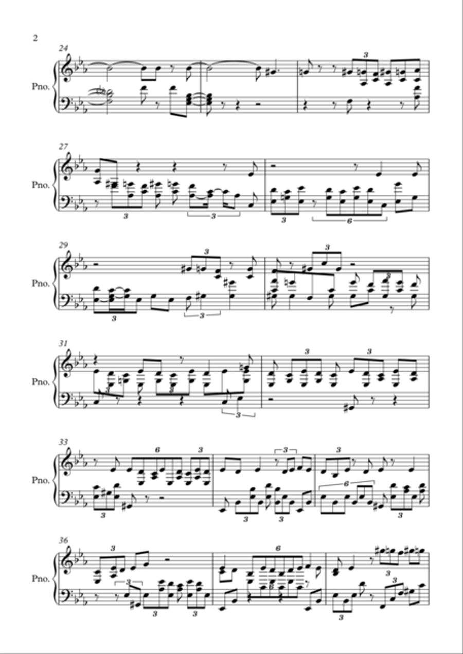 Courage Courage Piano Solo scores gallery preview page 2