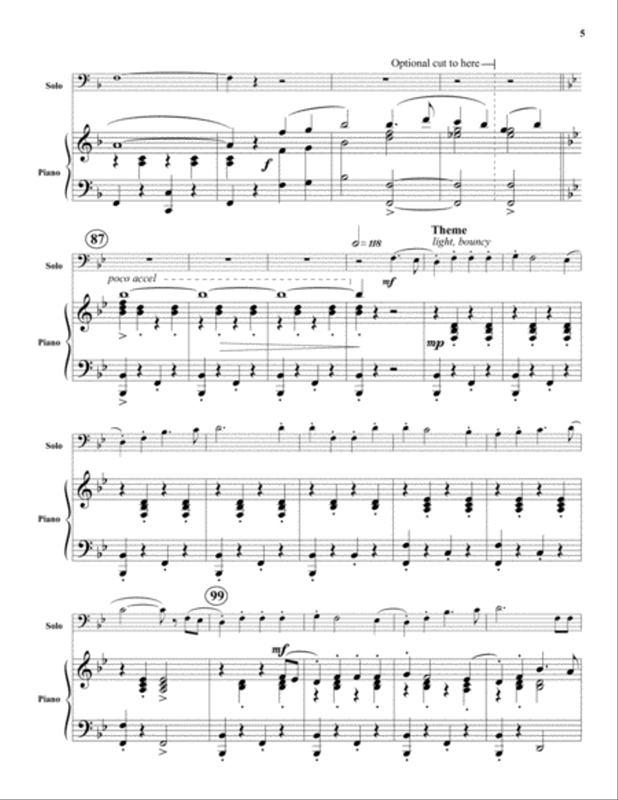 Yellow Rose of Texas and Variations Euphonium scores gallery preview page 5