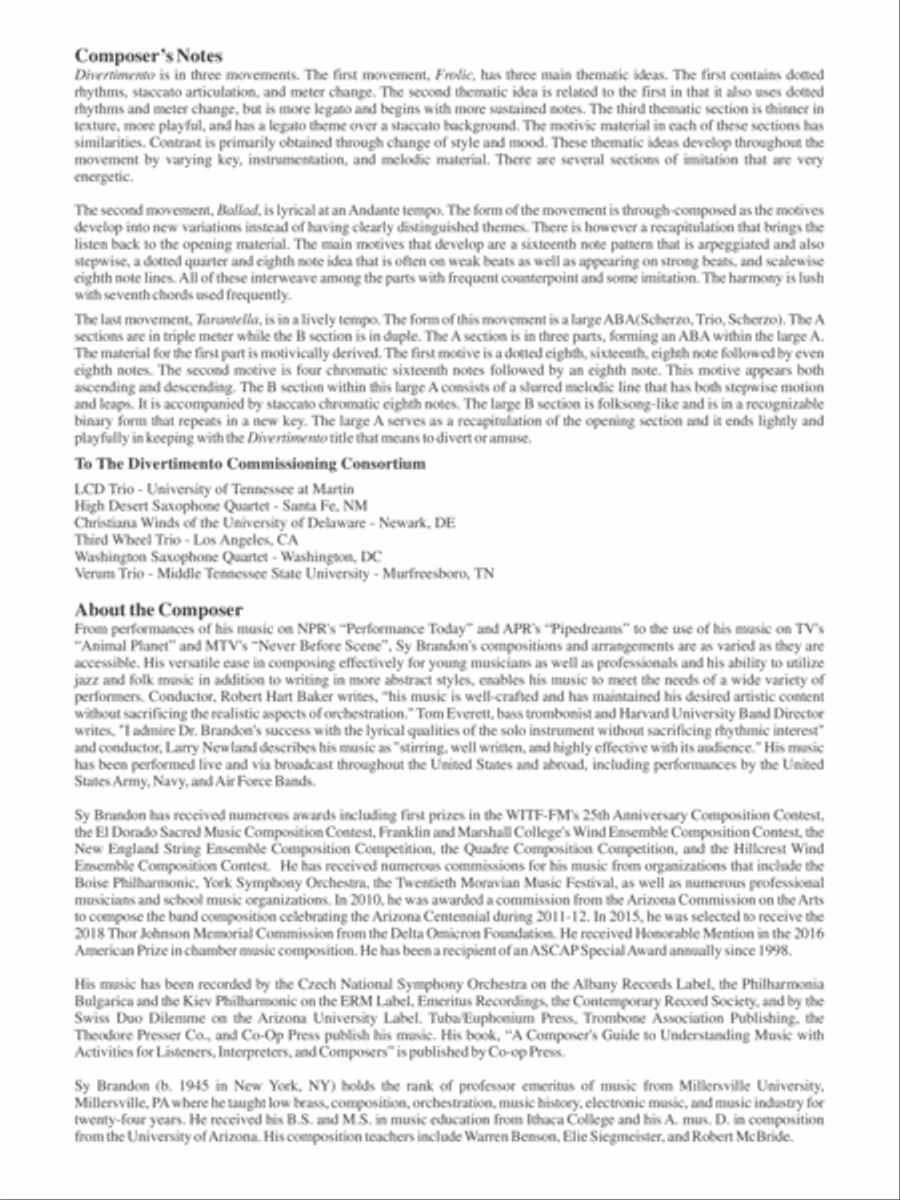 Divertimento Bassoon scores gallery preview page 2