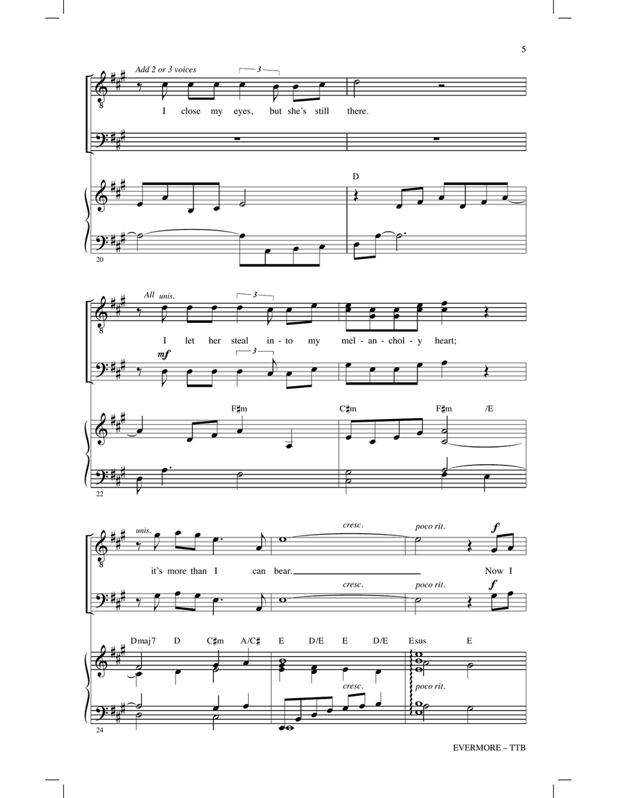 Evermore (from Beauty And The Beast) (arr. Ed Lojeski) TTBB scores gallery preview page 4