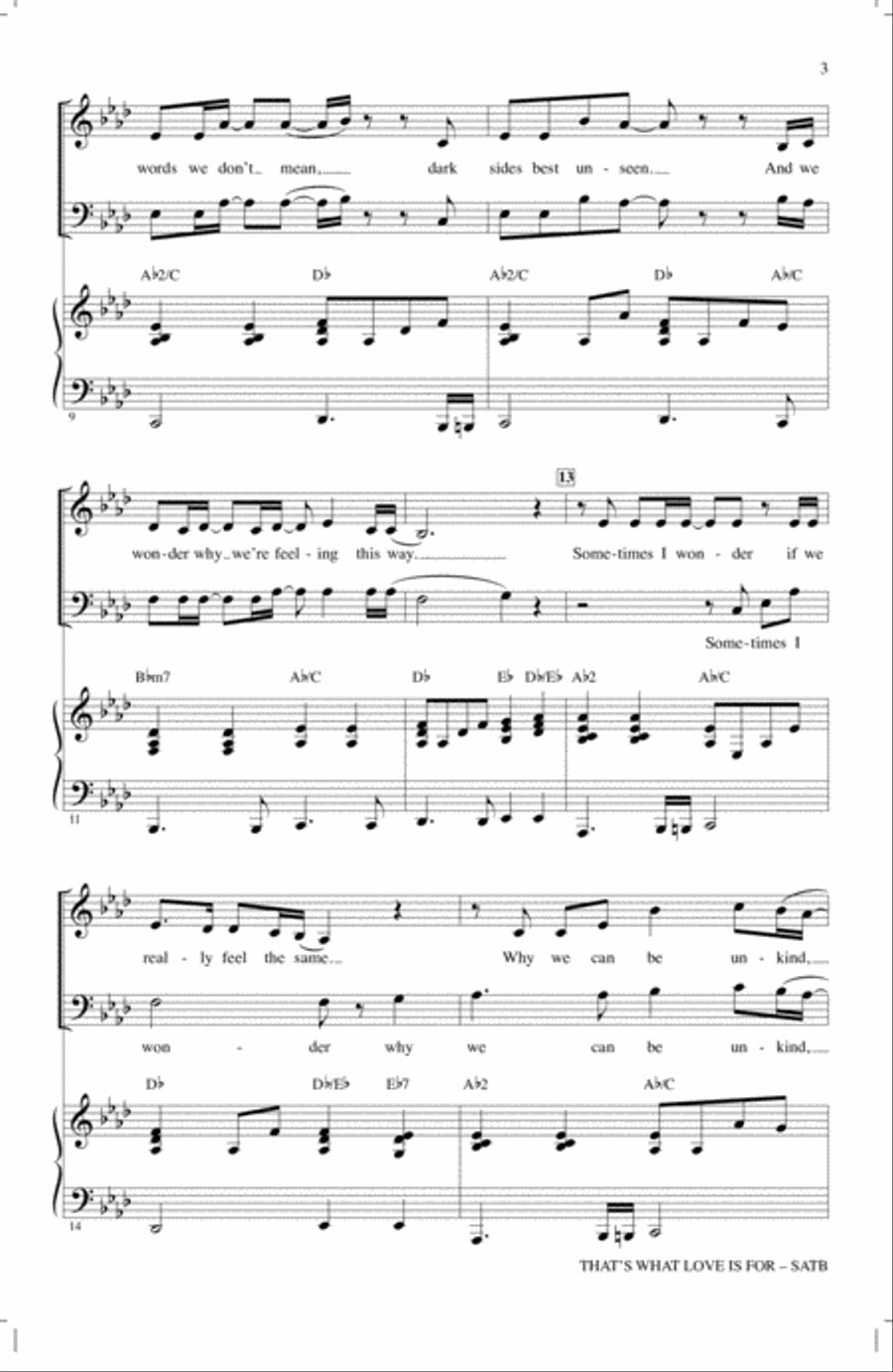 That's What Love Is For 4-Part scores gallery preview page 2