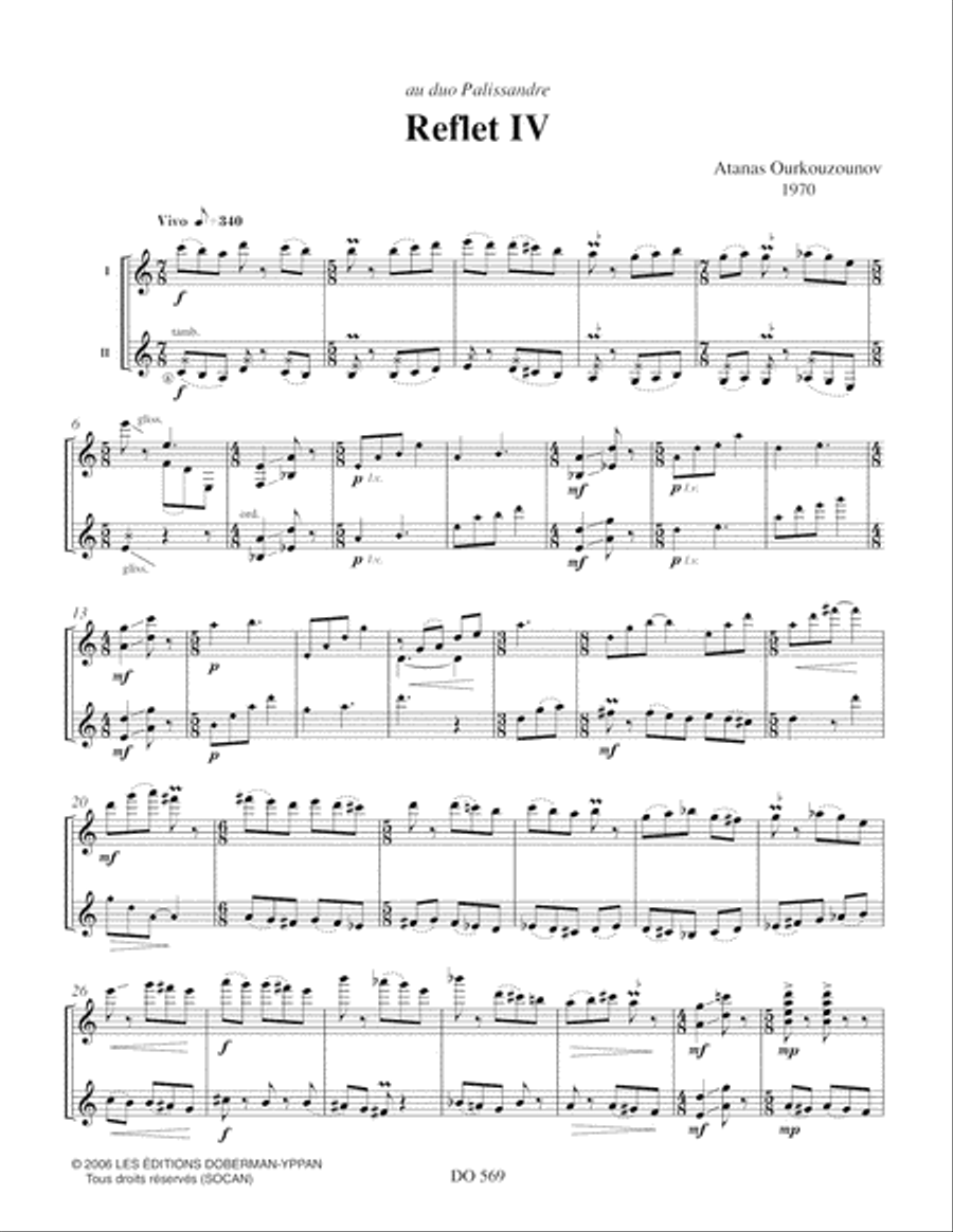 Reflet IV Classical Guitar scores gallery preview page 2