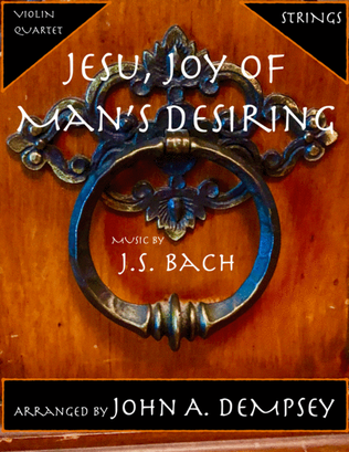 Book cover for Jesu, Joy of Man's Desiring (Violin Quartet)