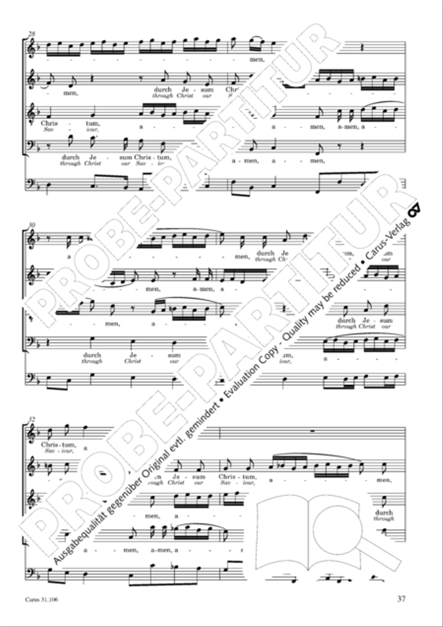 God's own time is the time appointed (Gottes Zeit ist die allerbeste Zeit) 4-Part scores gallery preview page 38