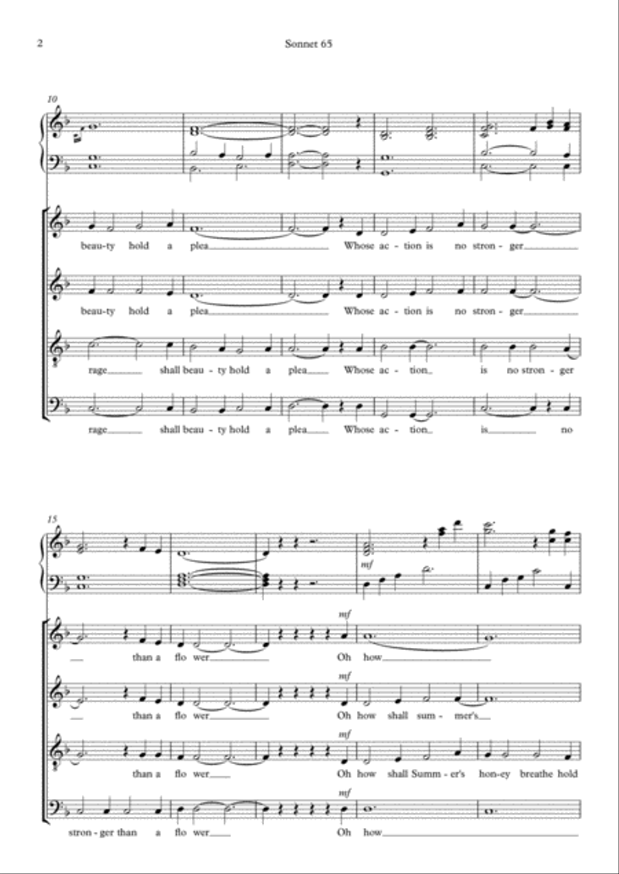 Sonnet 65 Sonnet 65 4-Part scores gallery preview page 2
