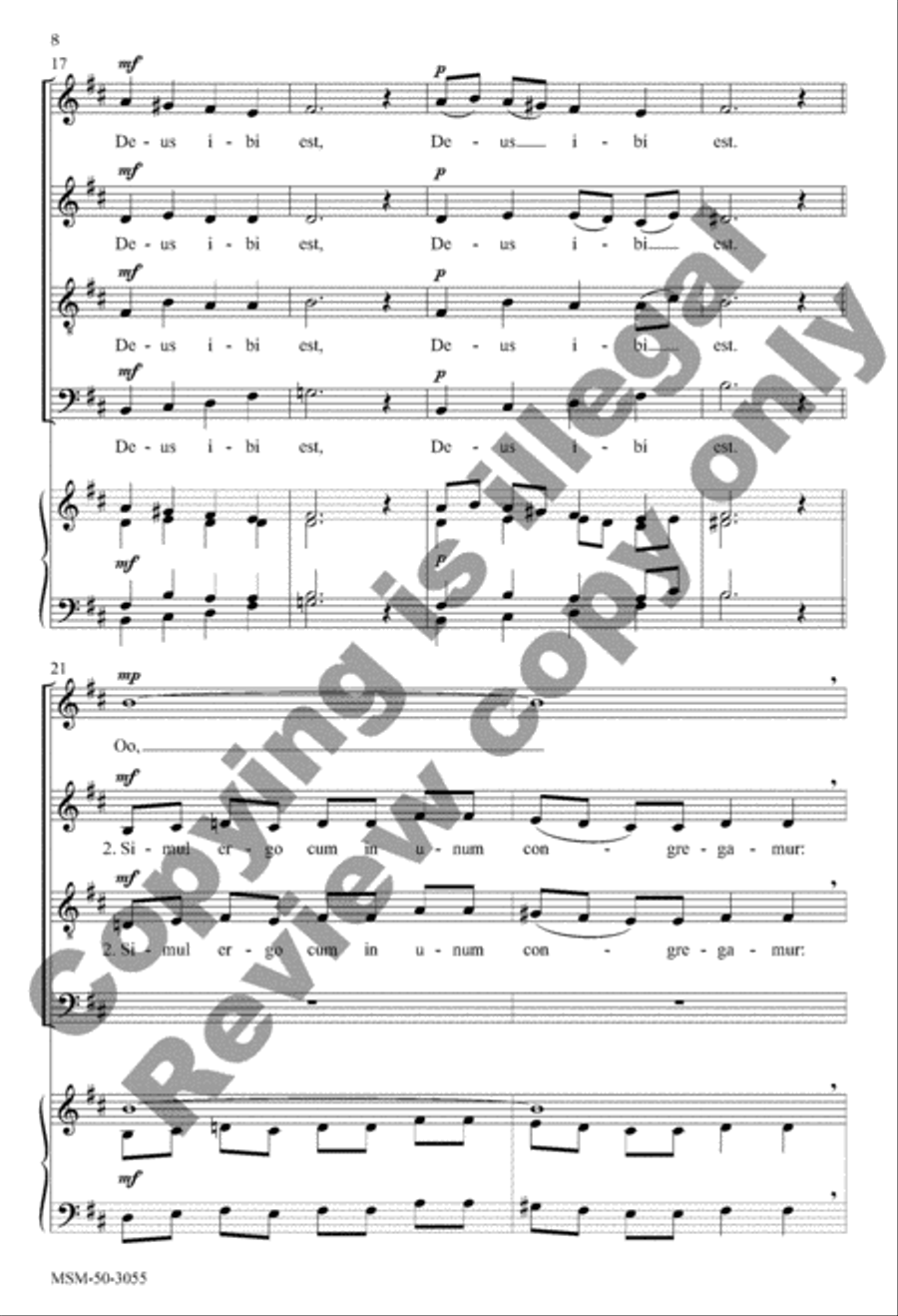 Ubi caritas 4-Part scores gallery preview page 6