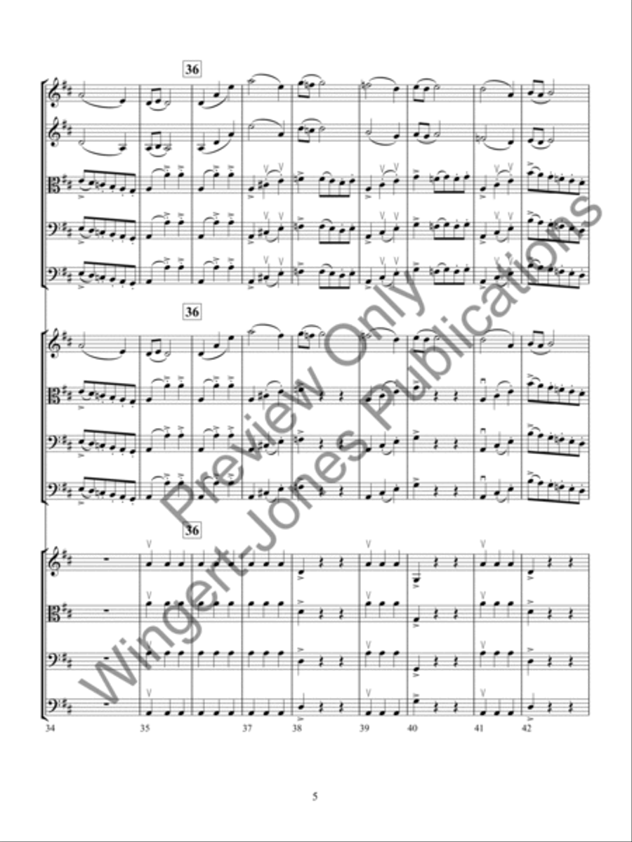 Allegro in D Major (Score) String Orchestra scores gallery preview page 8