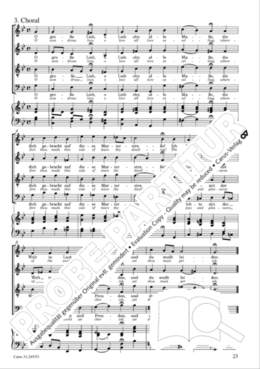 St. John Passion (Johannes-Passion) 4-Part scores gallery preview page 24