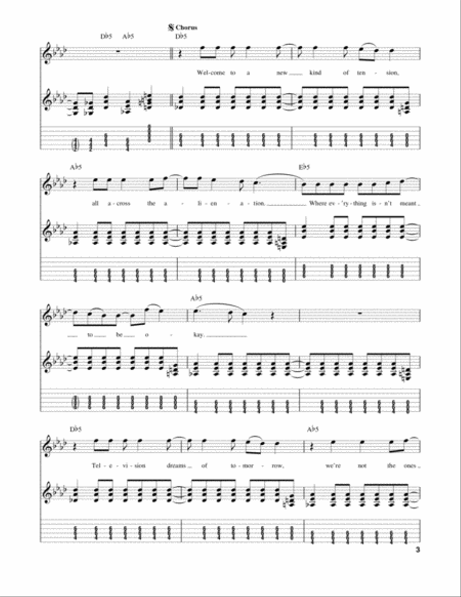 American Idiot American Idiot Electric Guitar scores gallery preview page 3