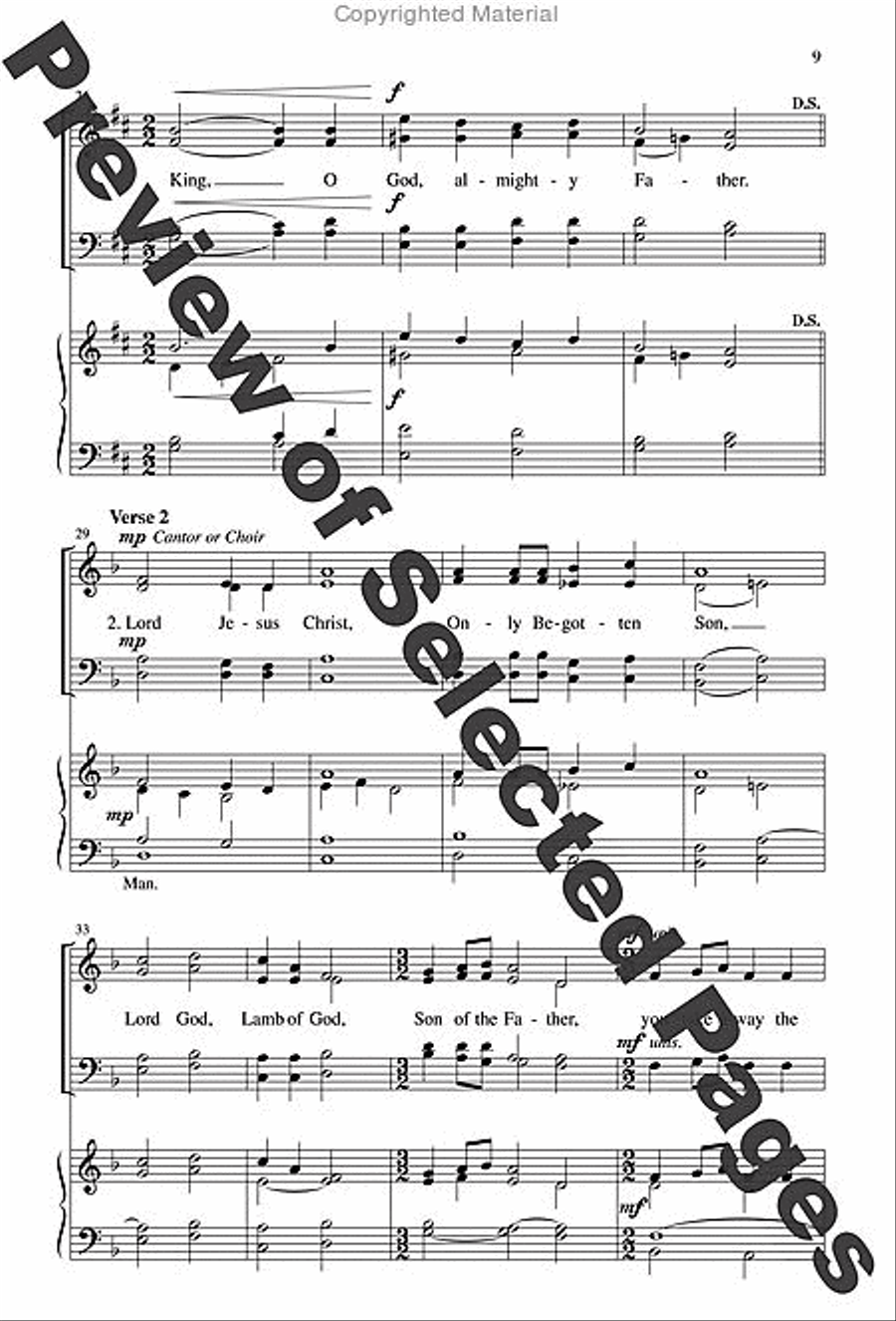 Mass for a Servant Church - Choral / Accompaniment edition 4-Part scores gallery preview page 8