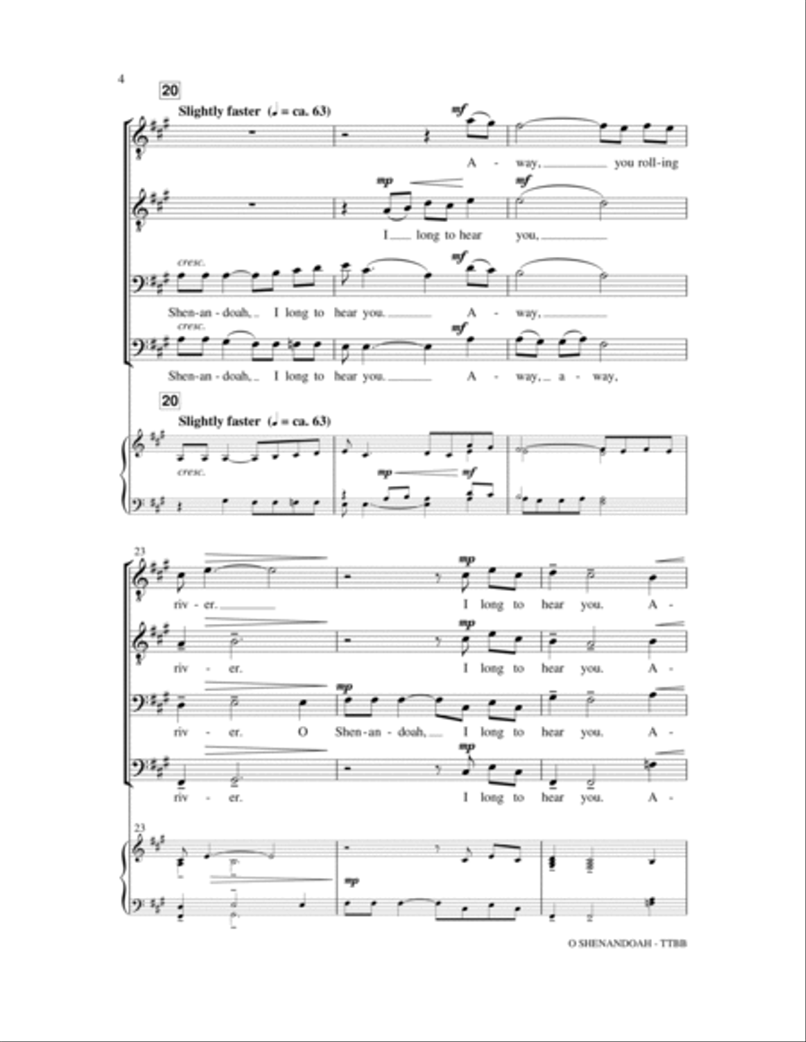 Shenandoah Shenandoah TTBB scores gallery preview page 4