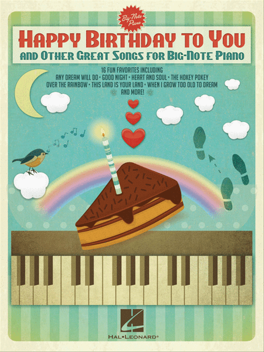 Happy Birthday to You and Other Great Songs for Big-Note Piano Easy Piano scores gallery preview page 1