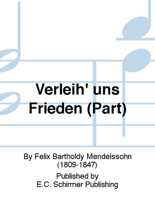 Verleih' uns Frieden (Grant Unto Us Thy Peace, O Lord) (Clarinet I Replacement Part)