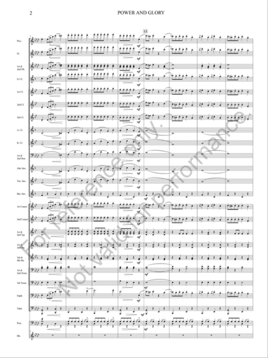Power And Glory Power And Glory Concert Band scores gallery preview page 12