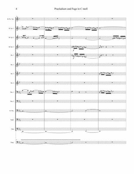 Prelude and Fugue in C minor (549) for Brass Choir image number null