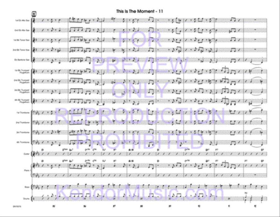 This Is The Moment (Young Version) (Full Score) Jazz Ensemble scores gallery preview page 13