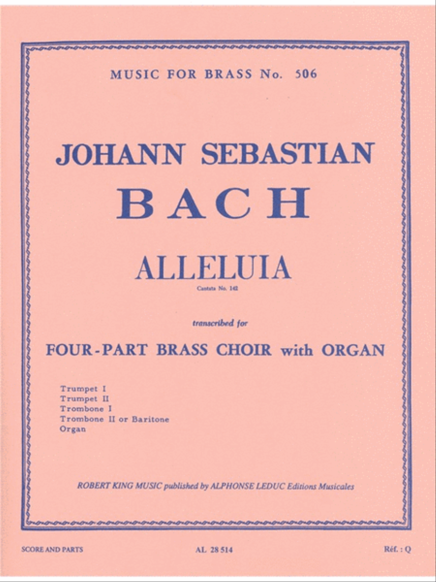Alleluia De La Cantate No.142 (quintet-mixed) School and Community scores gallery preview page 1