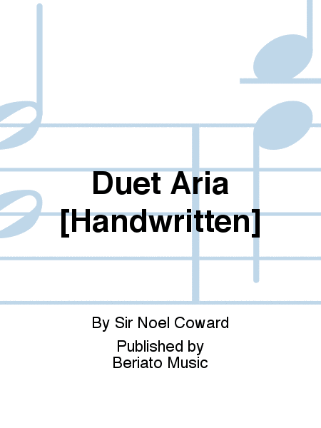 Duet Aria [Handwritten]