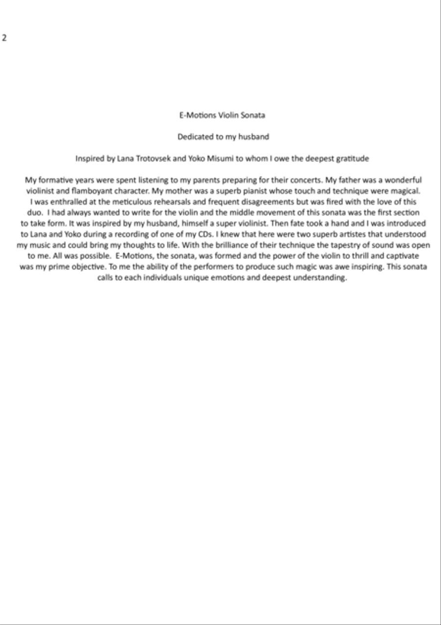 E-Motions Violin scores gallery preview page 2
