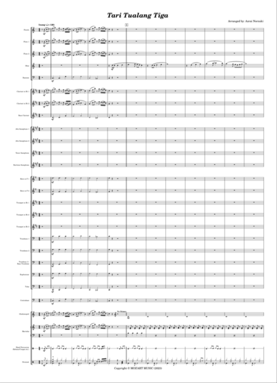 Tari Tualang Tiga Concert Band scores gallery preview page 3