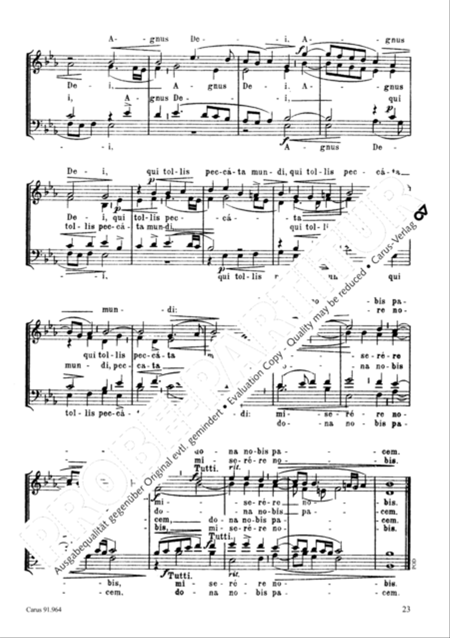 Missa Laudate Dominum de coelis 4-Part scores gallery preview page 24