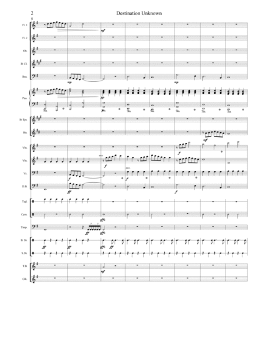 Destination Unknown Full Orchestra scores gallery preview page 2