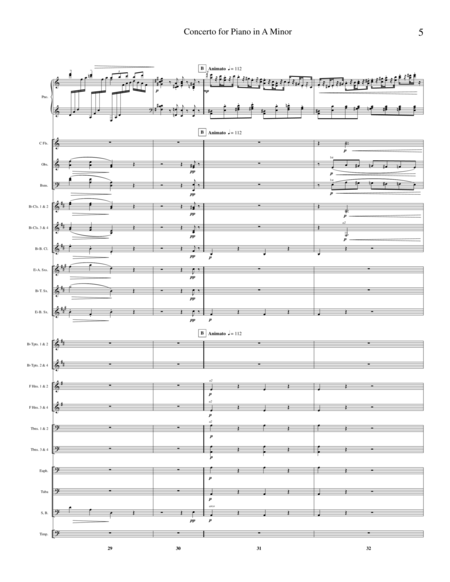 Piano Concerto in A Minor (First Movement) - Concert Band TRanscription image number null