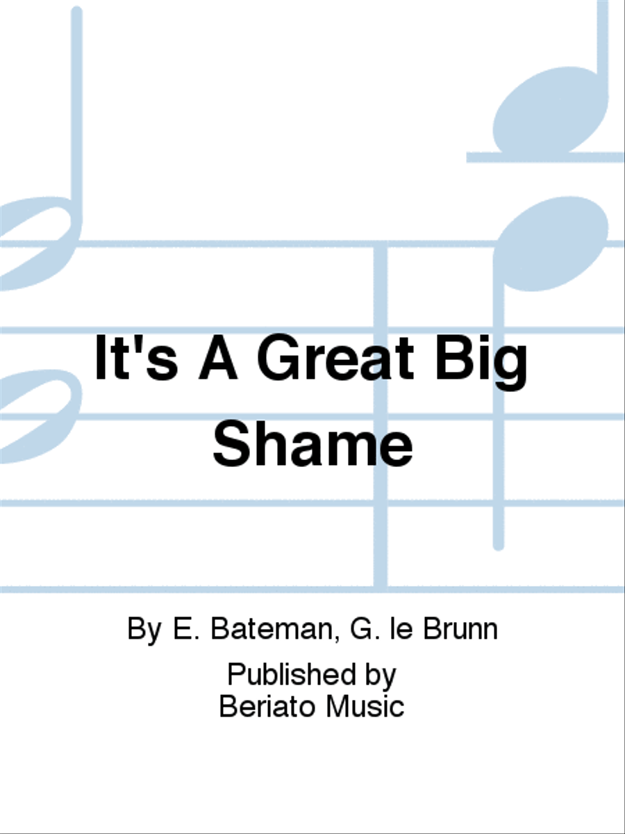 It's A Great Big Shame Piano, Vocal, Guitar scores gallery preview page 1