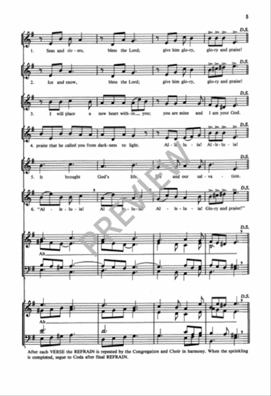 Sprinkling Rite: Cleanse Us, Lord 4-Part scores gallery preview page 6