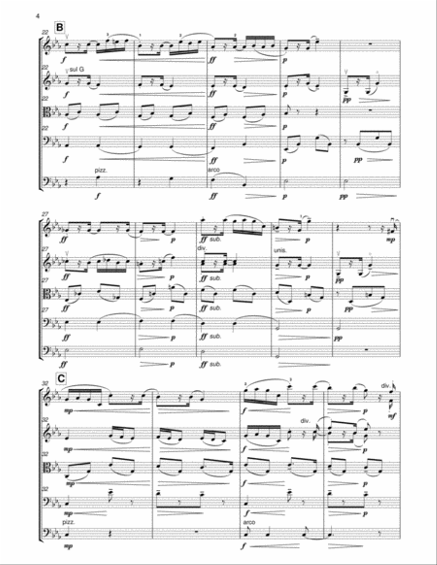 REGER Moment Musicale (from 10 Short Pieces Op.44) for string orchestra String Orchestra scores gallery preview page 3