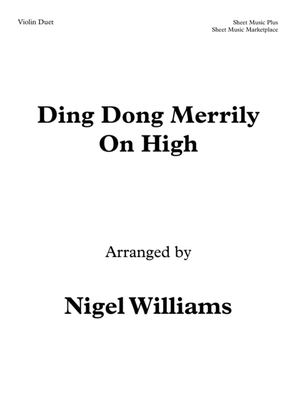 Ding Dong Merrily On High, for Violin Duet