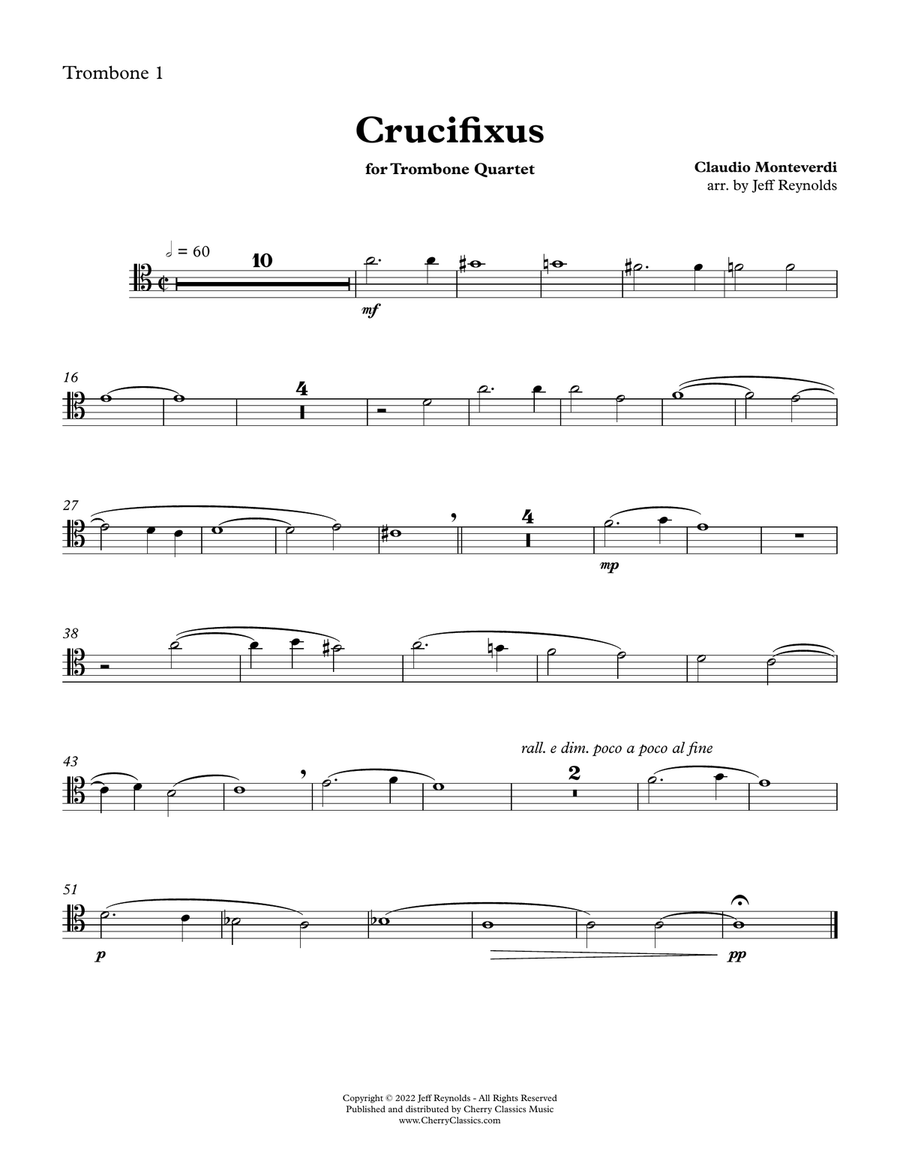 Crucifixus for Trombone Quartet Trombone Quartet scores gallery preview page 4
