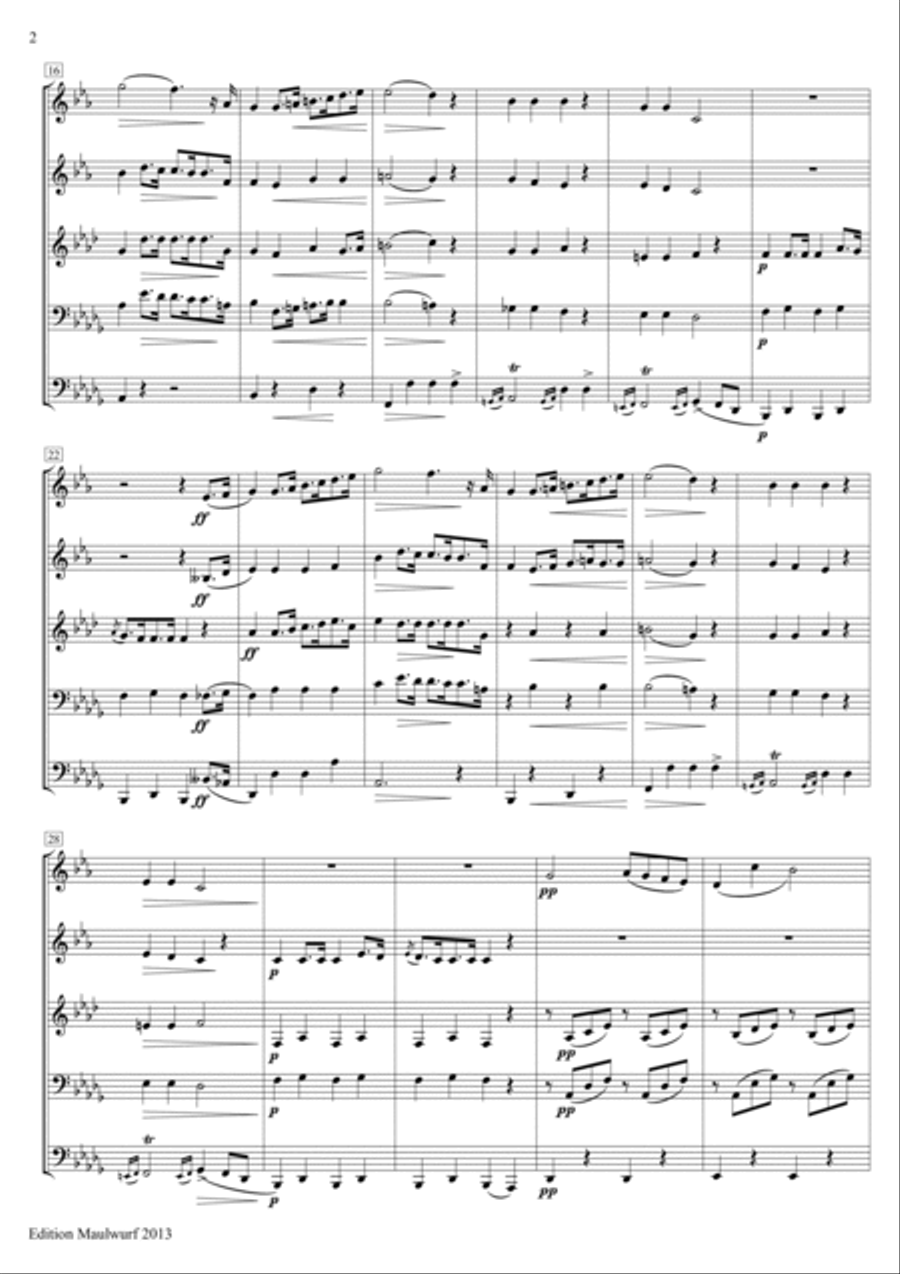 Funeral March (Chopin) Brass Quintet scores gallery preview page 2