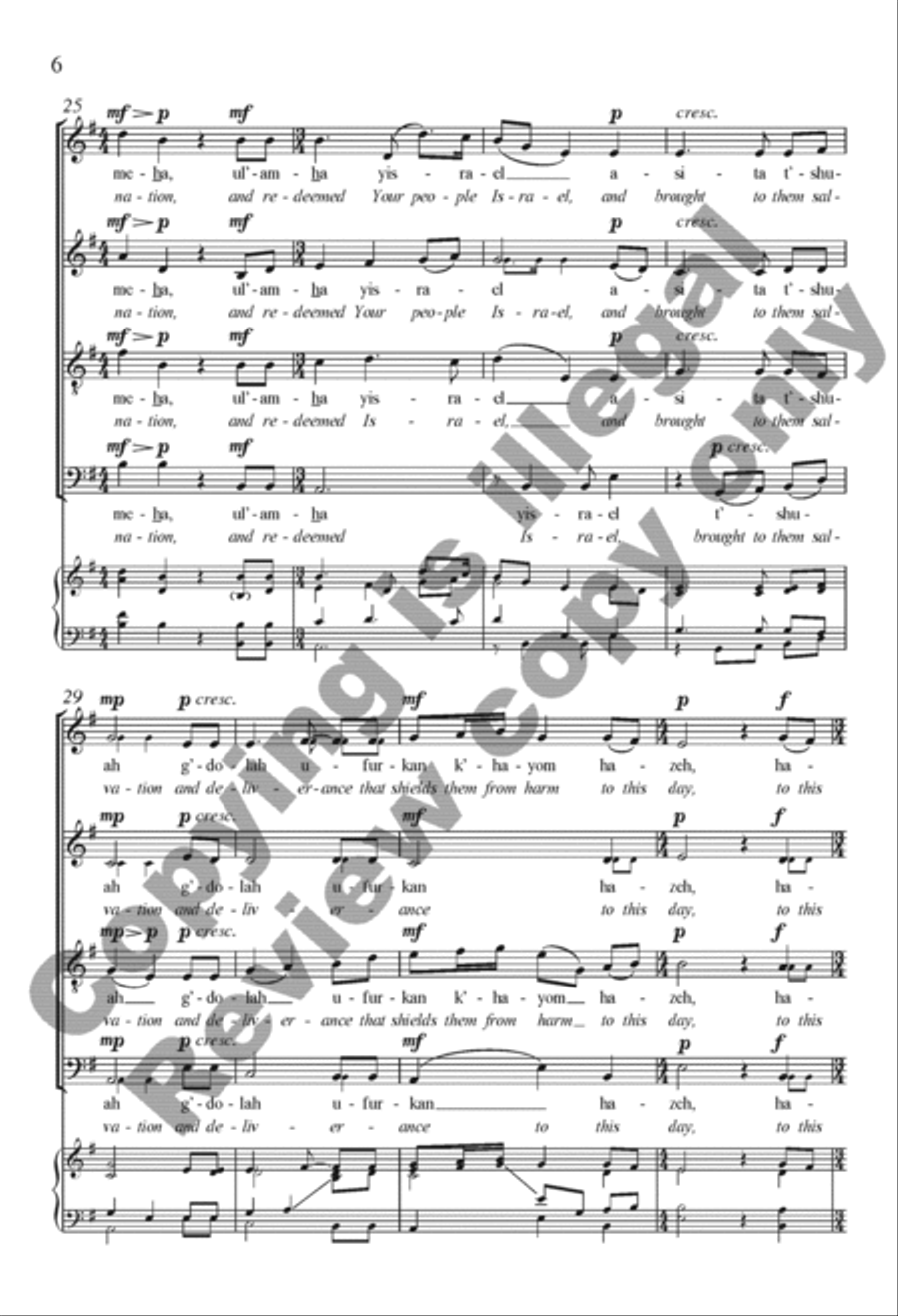 Ravta et rivam (You Fought Their Battles) 4-Part scores gallery preview page 6