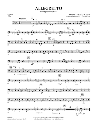 Allegretto (from Symphony No. 7) - Pt.5 - Cello