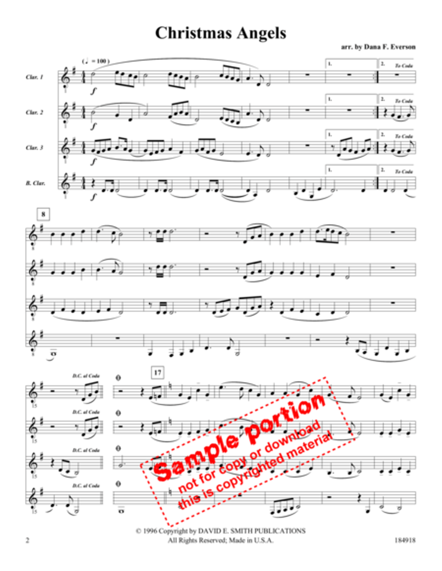 Hymnsembles- Vol II, Bk 3- Clarinets/Bass Clarinet Large Ensemble scores gallery preview page 2