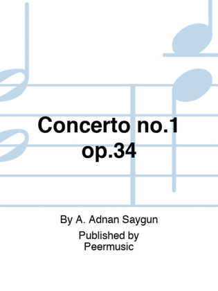 Book cover for Concerto no.1 op.34