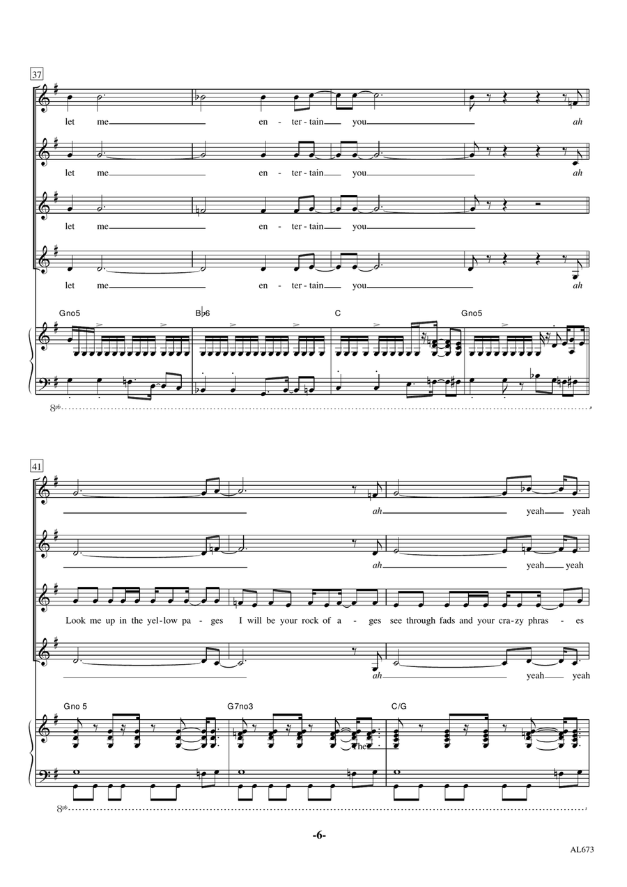 Let Me Entertain You SSAA scores gallery preview page 6