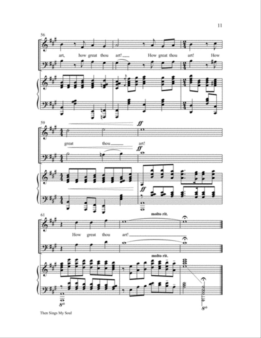 Then Sings My Soul (How Great Thou Art) 2-Part scores gallery preview page 12