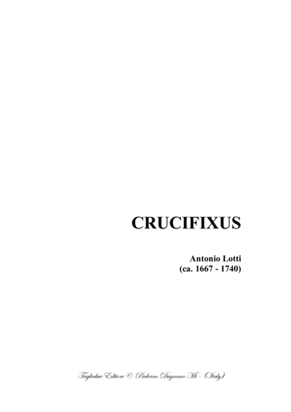 CRUCIFIXUS - G.B. Lotti - for SSAATTBB Choir image number null