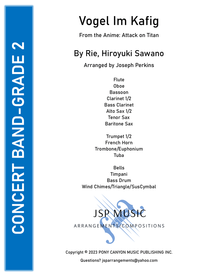Vogel Im Kafig Concert Band scores gallery preview page 1