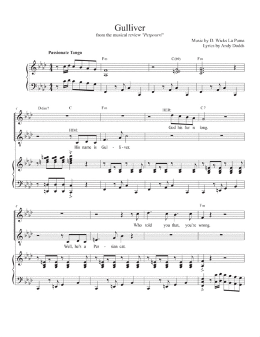 Gulliver Vocal Duet scores gallery preview page 1